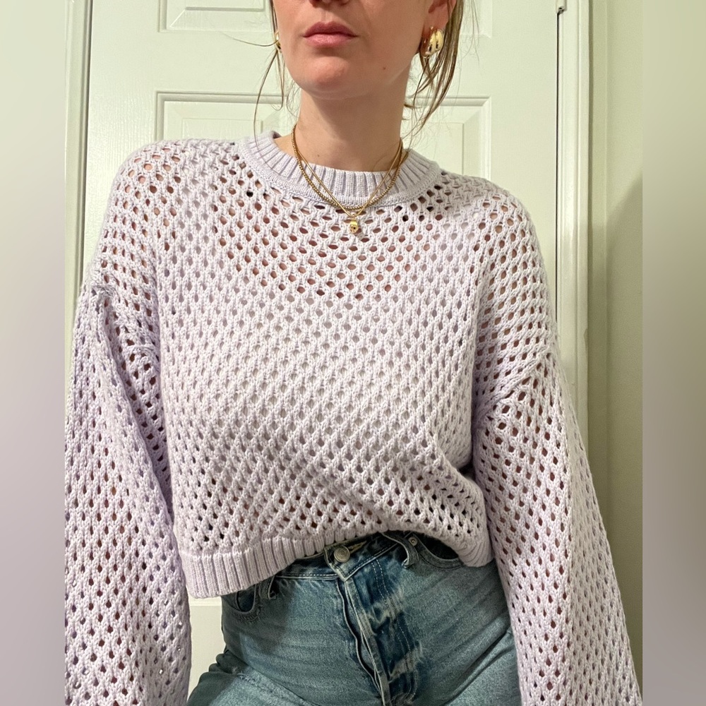 Pastel purple knitted sweater